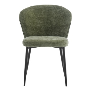 Scaun dining Mercy, tapițat cu material textil, Verde măsliniu/Negru, 57 × 60,5 × 79 cm - Img 5