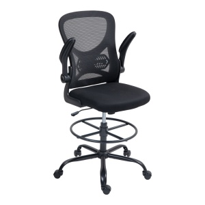 Scaun directorial Derzio, negru, 62x53x119-131 cm - Img 4
