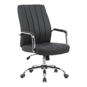 Scaun directorial Mido, negru, 58x71x100-106 cm