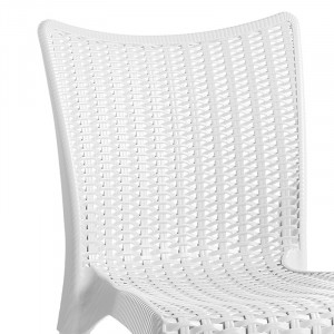 Scaun exterior Confident plastic culoare alba - Img 2