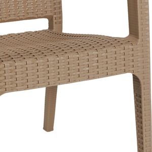 Scaun exterior Halcyon plastic culoare cappuccino - Img 3