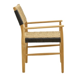 Scaun Fermilo, natural/negru, 55x67x86 cm - Img 4
