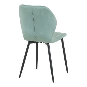 Scaun Jelour, verde fistic/negru, 46.5x60x84 cm - Img 2
