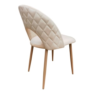 Scaun Lovingo, bej/natural, 50x47x85.5 cm - Img 2