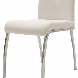Scaun Model Ariadne, Alb/Crom, 43x63x96 cm - Img 7