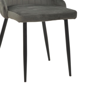 Scaun Model Azori, Gri inchis/Negru , 49x55x85 cm - Img 7