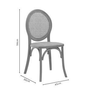 Scaun Model Camil, Natur, 45x50x94 cm - Img 9