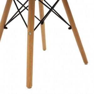 Scaun Model Cian, Alb/Stejar, 43x56x81 cm - Img 7