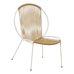 Scaun Model Dapper, Alb/Natur, 65x70x93.5 cm