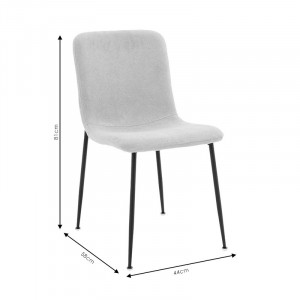 Scaun Model Gratify, Ecru/Negru, 44x58x81 cm - Img 8