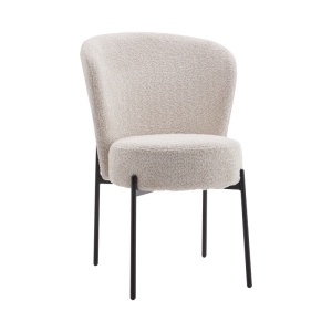 Scaun Model Houlian, Crem/Negru, 46x66x89 cm