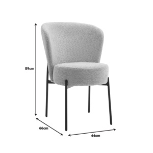 Scaun Model Houlian, Verde menta/Negru, 46x66x89 cm - Img 4