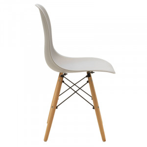 Scaun Model Julita, Natur/Gri/Negru, 46x50x82 cm - Img 3