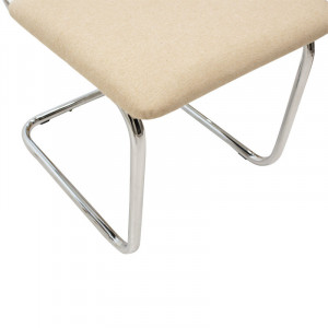 Scaun Model Lusy, Bej/Crom, 46.5x50x79.5 cm - Img 7