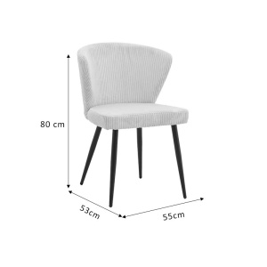 Scaun Model Mattia, Antracit/Negru, 55x53x80 cm - Img 9