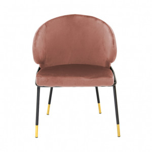 Scaun Model Nalu, Roz prafuit/Negru, 56x54x77 cm - Img 4