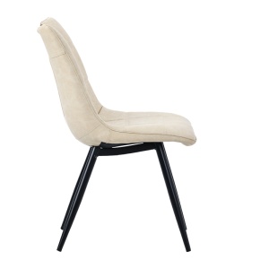 Scaun Model Nely, Bej deschis, 45x61x85 cm - Img 4
