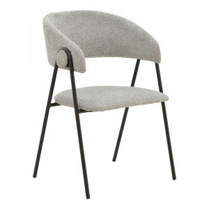 Scaun Model Rachele, Gri/Negru, 52x53x83 cm - Img 1