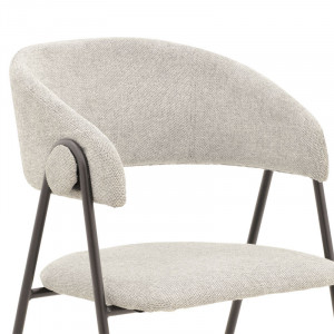 Scaun Model Rachele, Gri/Negru, 52x53x83 cm - Img 8