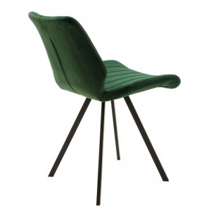 Scaun Model Sabia, Verde inchis/Negru, 45.5x58x80 cm - Img 2