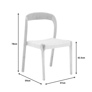 Scaun Model Tavrine, Natur, 47x59x78 cm - Img 8