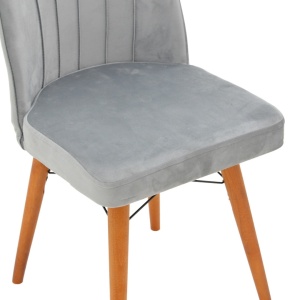 Scaun Model Vespera, Gri/Nuc, 45x52x95 cm - Img 6