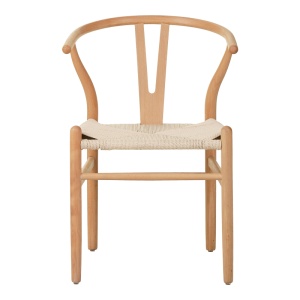 Scaun Model Wishbone, Natur, 60x51x80 cm - Img 4