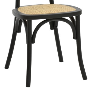 Scaun Model Zoel, Natur/Negru, 45x52x82 cm - Img 8
