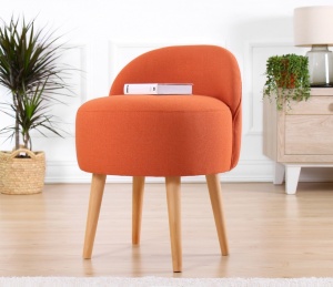 Scaun puf Corvile Portocaliu 48x47x42 cm - Img 2
