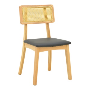 Scaun Renna, natural/negru, 48x52x79 cm