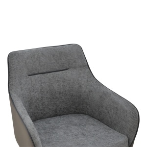 Scaun Rotativ Model Debra, Gri/Negru , 60x64x83 cm - Img 6