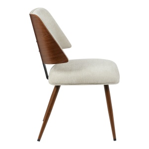 Scaun Ubane, bej/nuc, 53x62.5x85 cm - Img 3