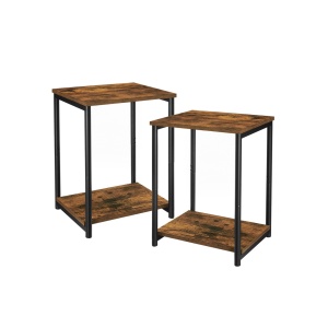 Set 2 masute laterale Vasagle Negru 38.5x30x50 cm - Img 2