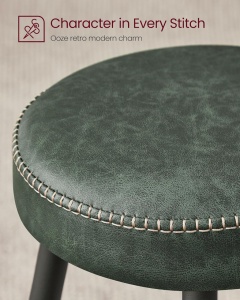 Set 2 scaune de bar Model Emberly, Verde/Negru, 51.6x51.6x75 cm - Img 7