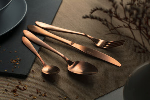 Set 24 tacamuri Satin Rose Gold - Img 4