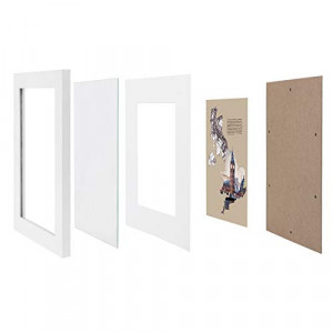 Set 3 rame foto, Songmics, Alb, 33x45.2x1.8 cm - Img 3