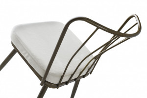 Set 4 scaune Model Star, Cupru/Alb, 43x42x82 cm - Img 5