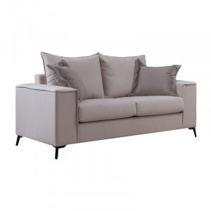 Set canapele de living Verona 2 buc 2 - 3 locuri crem mak01 - perne mocha mak03 - Img 3
