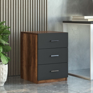 Set Complet Mobilier Birou Salvador, model VO15, 140x73.8x60 cm, Nuc/Antracit - Img 6