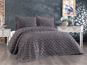 Set Cuvertura Pat Dublu Model Harem Anthracite