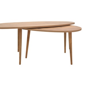 Set de 2 măsuțe de cafea Monty, natural, 116x46x46 cm - Img 4