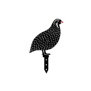 Set de accesorii metalice decorative pentru gradina Quails Negru 21x25 cm - Img 5
