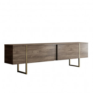 Set de mobilier pentru living Luxe, Nuc- Auriu - Img 7
