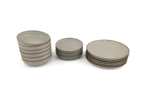 Set farfurii servire, 18 bucati Brizioia Savannah Verde 27x27x2.5 cm - Img 8