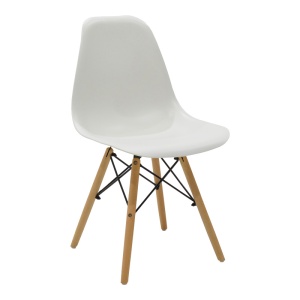 Set Masă si 4 Scaune Julita, alb/natural, 80x80x73 cm - Img 2