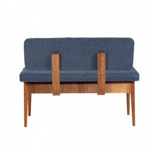 Set Masa si Scaune 5 Piese Vina 1048 Walnut-Dark Blue - Img 3