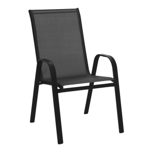 Set masă și scaune de exterior, 3 Piese, Model , Negru - Img 2