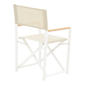 Set Masa si Scaune de Exterior, 5 Piese, Model Kliton-Mabu, Alb, 150x80x74 cm - Img 3