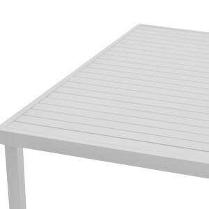 Set Masa si Scaune de Exterior, 7 Piese, Model Kliton-Raven, Alb, 150x80x74 cm - Img 9