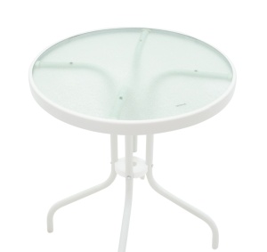 Set Masa si Scaune de Gradina, 3 Piese, Model Valor-Confidence, Alb, D60x70 cm - Img 4